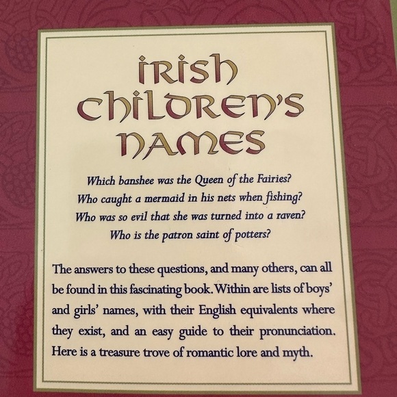 🎉Irish Childrens Names Book Set of 2 Bought in Ireland 🇮🇪 - Picture 3 of 3